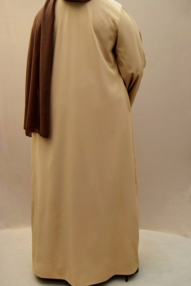 Classic Camel Open Abaya - A A Y A H