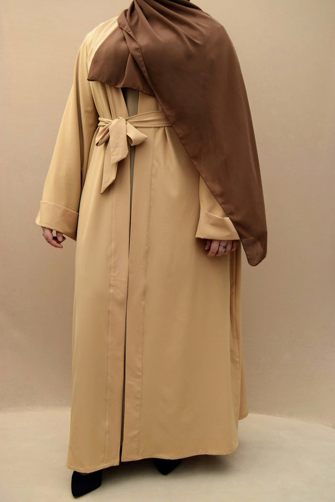 Classic Camel Open Abaya - A A Y A H