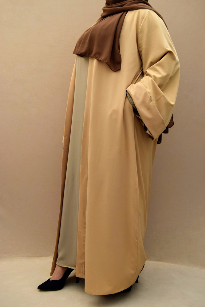 Classic Camel Open Abaya - A A Y A H